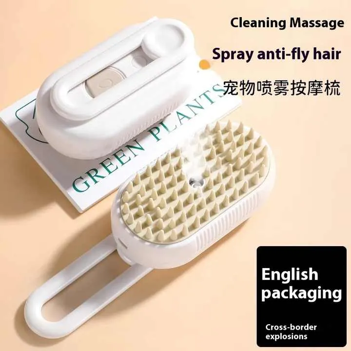 بخاخ بخار كهربائي محمول 3 في 1 القط ، أداة إزالة . 3 in 1 Portable Electric Steamer Cat, Pet Deshedding Tool