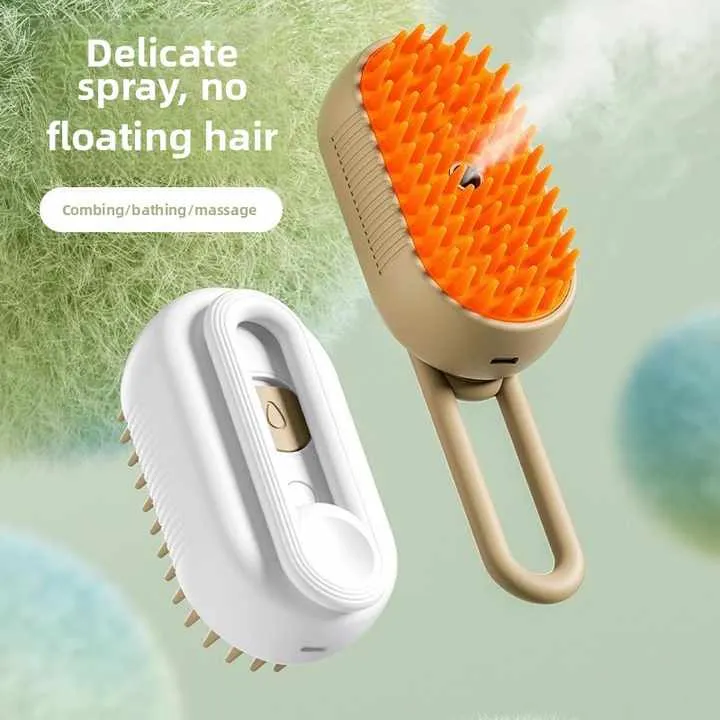 بخاخ بخار كهربائي محمول 3 في 1 القط ، أداة إزالة . 3 in 1 Portable Electric Steamer Cat, Pet Deshedding Tool