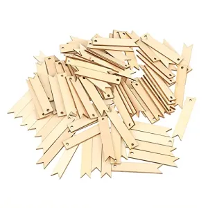 100Pcs Wooden Tags, Wood Card Decoration Crafts, Wooden Hanging Placards for DIY Wall Wedding Party Decoration