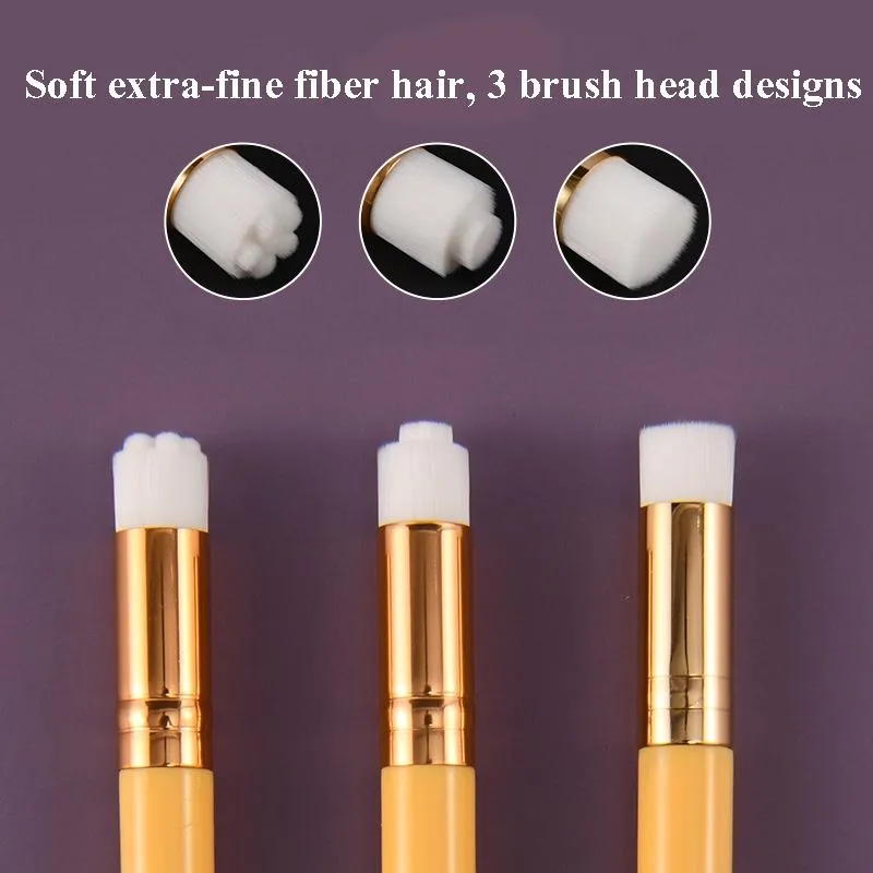 6-piece Soft Nasal Washing Brush Set for Blackhead Removal and Deep Cleansing - Flower Head Design Black / Silver