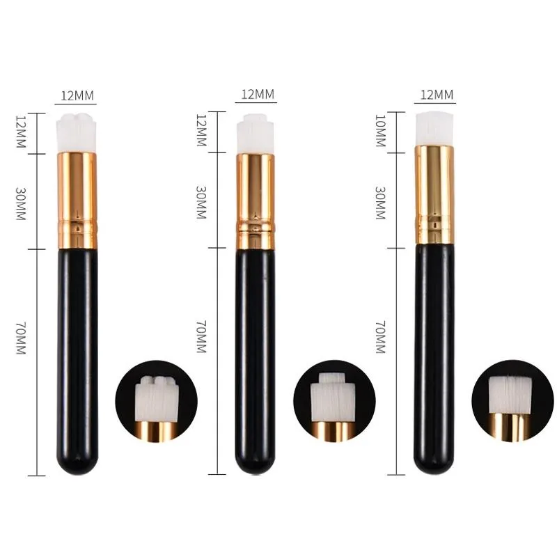6-piece Soft Nasal Washing Brush Set for Blackhead Removal and Deep Cleansing - Flower Head Design Black / Silver