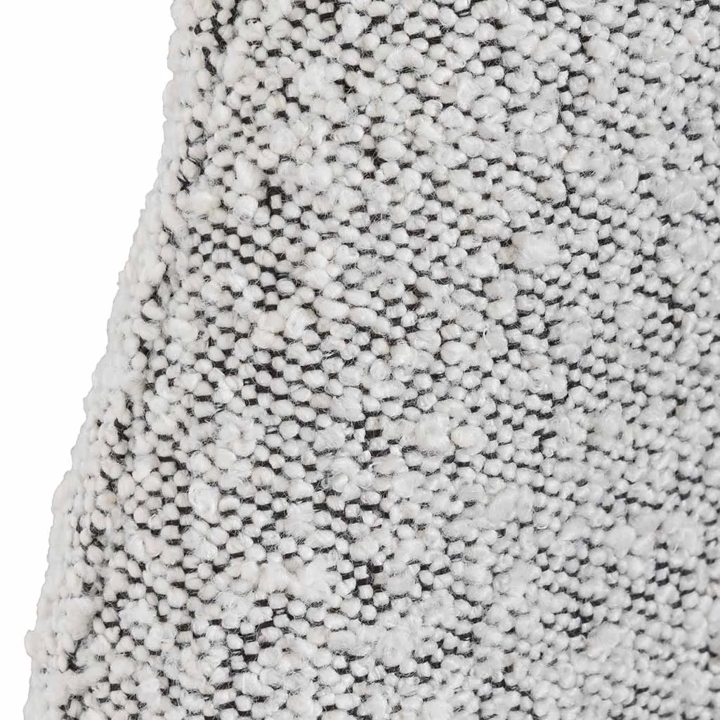 Antonia Single Bed Frame - Cloudy Pepper Boucle with Storage