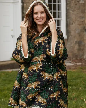 Bagheera - Quilted Sherpa Poncho - Ink