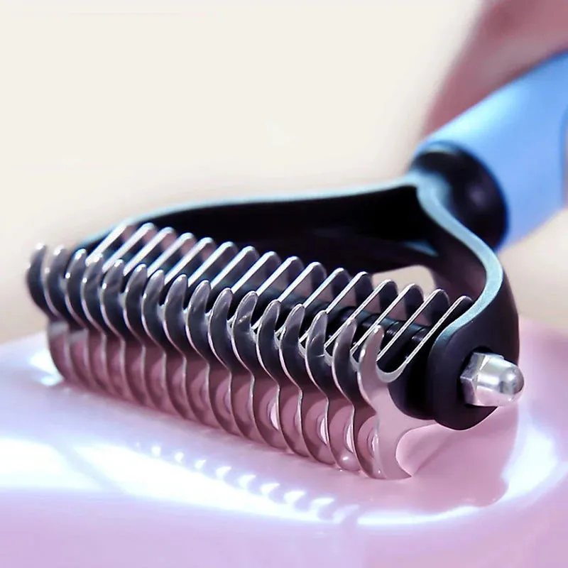 Dog Comb Cat Brush Pet Hair Removal Comb for Dogs Cat Dematting Deshedding Brush Pets Fur Knot Cutter Pet Grooming Tools