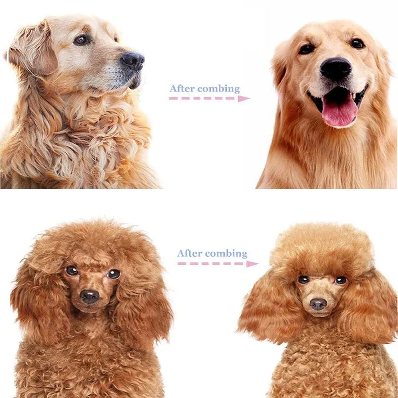Dog Comb Cat Brush Pet Hair Removal Comb for Dogs Cat Dematting Deshedding Brush Pets Fur Knot Cutter Pet Grooming Tools