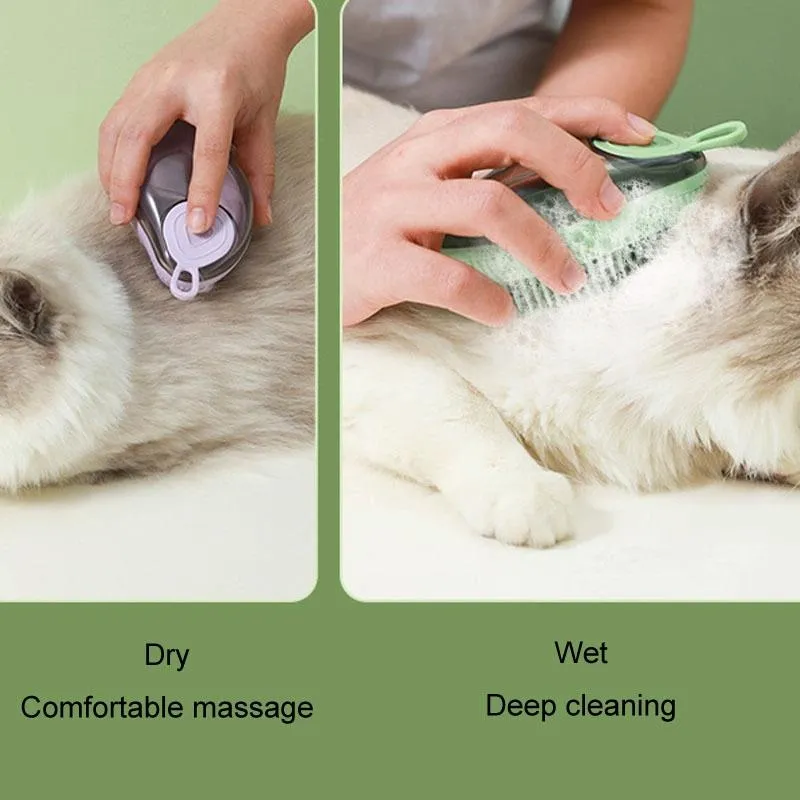 Fillable Shower Gel Brush For Dogs & Cats Fine End Blue