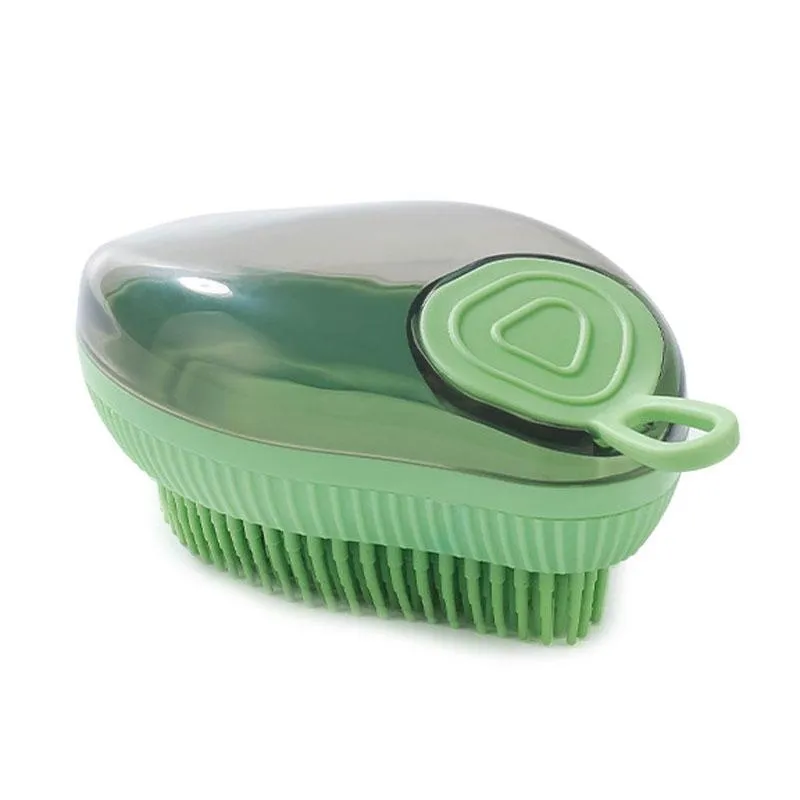 Fillable Shower Gel Brush For Dogs & Cats Fine End Blue