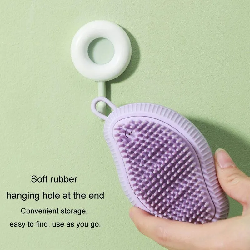 Fillable Shower Gel Brush For Dogs & Cats Fine End Blue