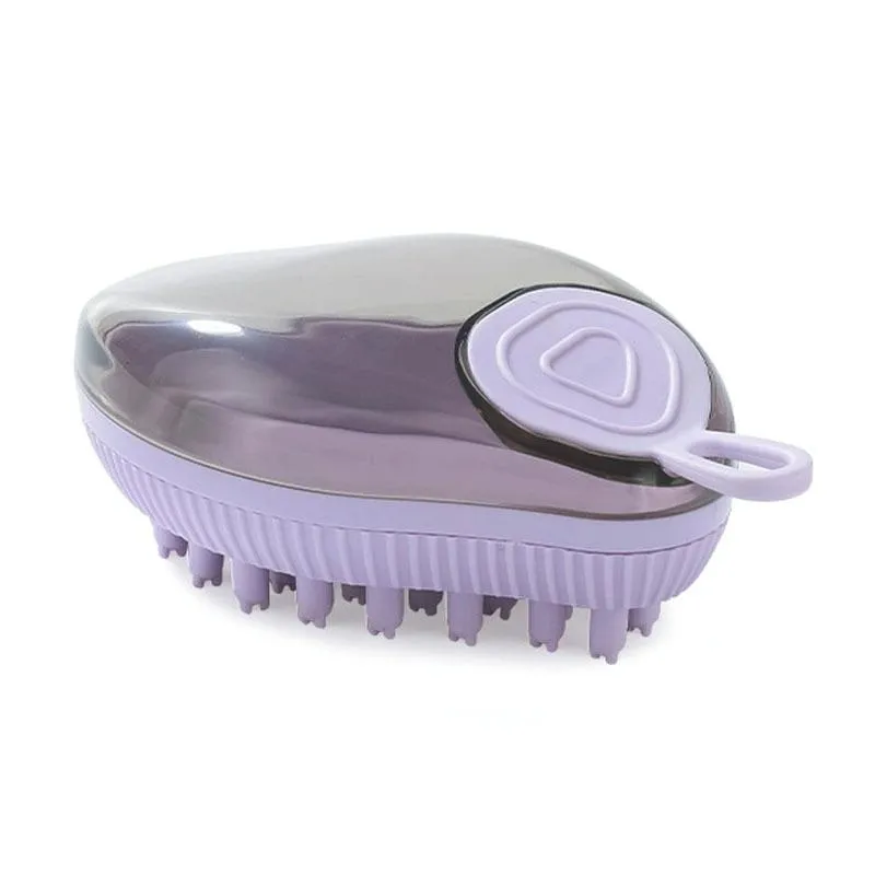 Fillable Shower Gel Brush For Dogs & Cats Fine End Blue