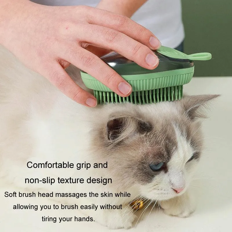 Fillable Shower Gel Brush For Dogs & Cats Fine End Blue