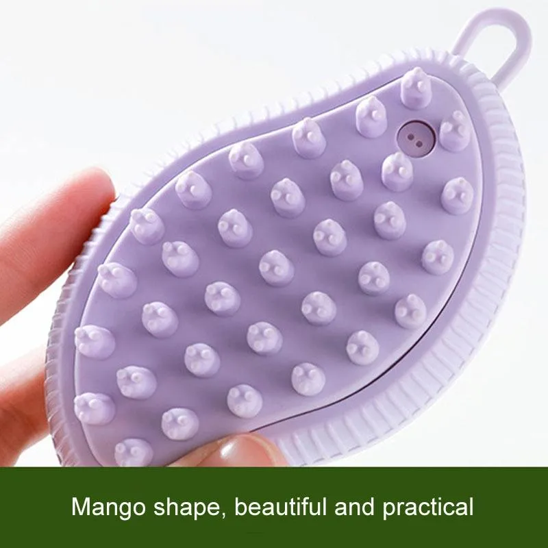 Fillable Shower Gel Brush For Dogs & Cats Fine End Blue