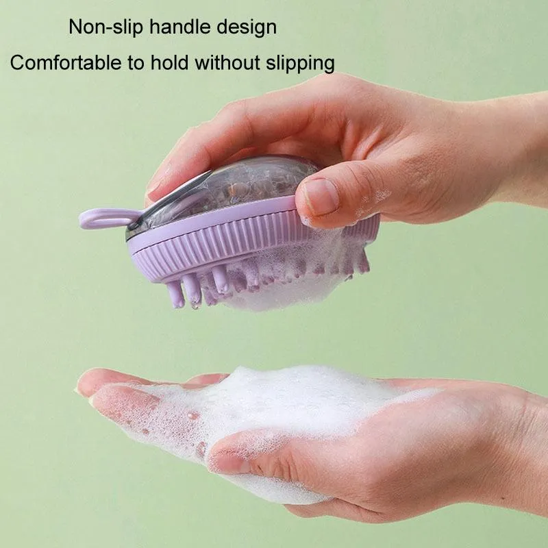 Fillable Shower Gel Brush For Dogs & Cats Fine End Blue