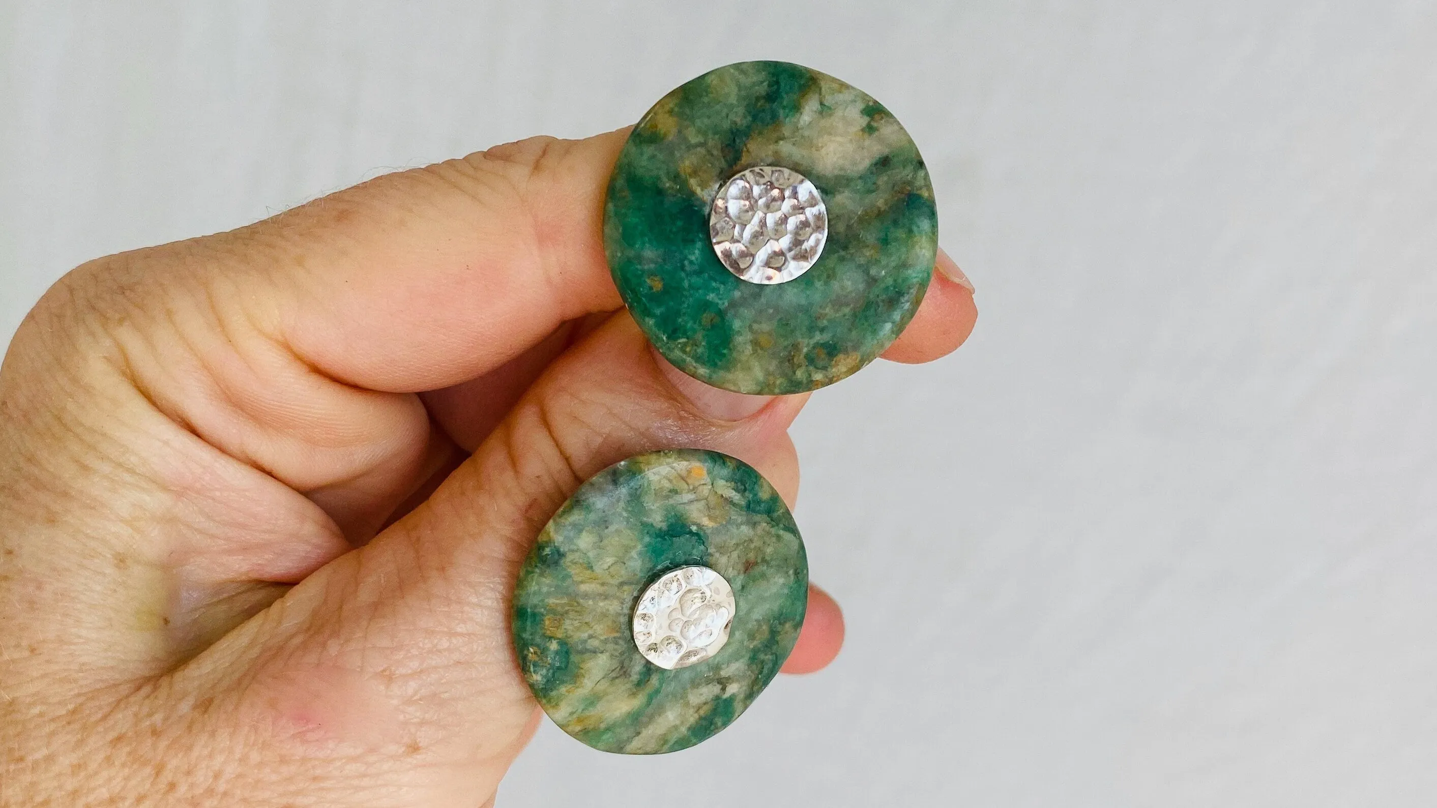 Guatemalita Earrings. Sterling Silver Posts. 1202