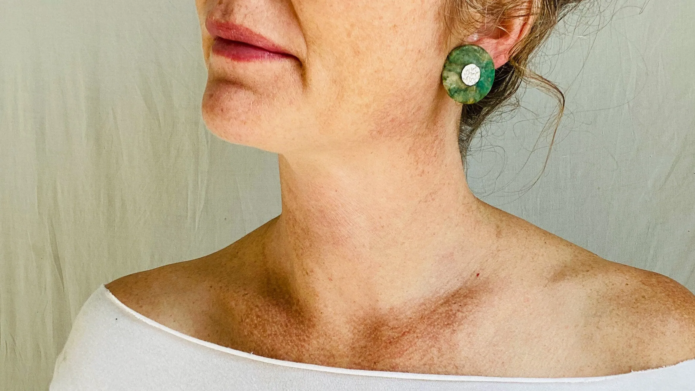 Guatemalita Earrings. Sterling Silver Posts. 1202