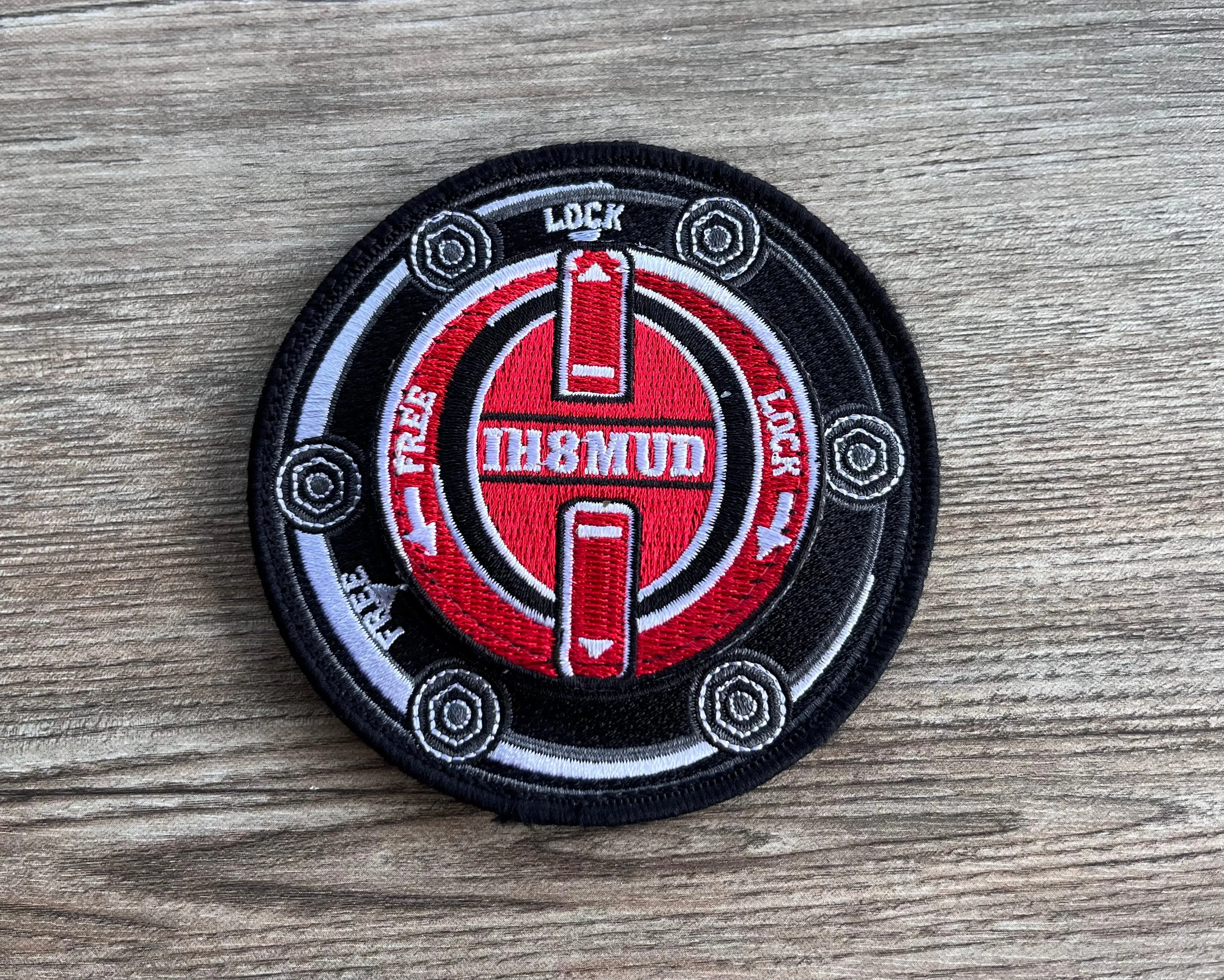 IH8MUD Locking Spinning Hub Embroidered Morale Patch