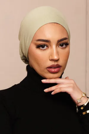 Lint Green Bamboo Jersey Hijab Cap