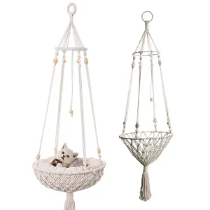 Pet Hammock Hanging Cat Bed Aerial Kitten Climbing Frame Sunny Window Seat Nest