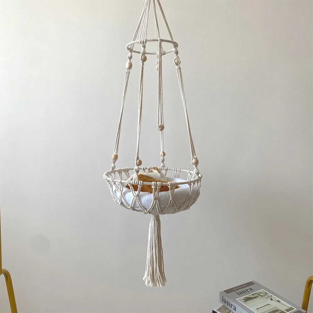 Pet Hammock Hanging Cat Bed Aerial Kitten Climbing Frame Sunny Window Seat Nest