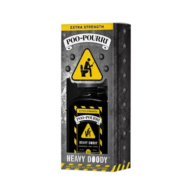 Poo~Pourri Heavy Doody Toilet Spray in Cedarwood   Pine   Citrus Scent | 2 oz. Mini Bathroom Air Freshener Deodorizer