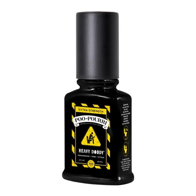 Poo~Pourri Heavy Doody Toilet Spray in Cedarwood   Pine   Citrus Scent | 2 oz. Mini Bathroom Air Freshener Deodorizer
