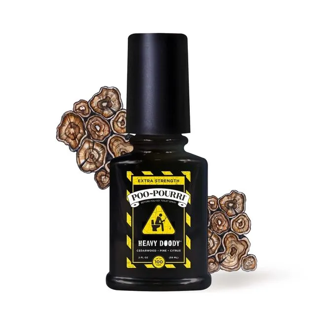 Poo~Pourri Heavy Doody Toilet Spray in Cedarwood   Pine   Citrus Scent | 2 oz. Mini Bathroom Air Freshener Deodorizer