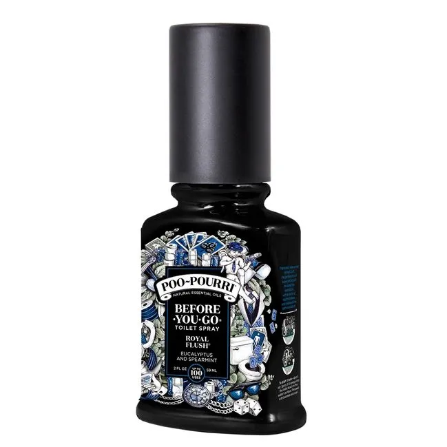Poo~Pourri Royal Flush Toilet Spray in Eucalyptus   Spearmint Scent | 2 oz. Mini Bathroom Air Freshener Deodorizer