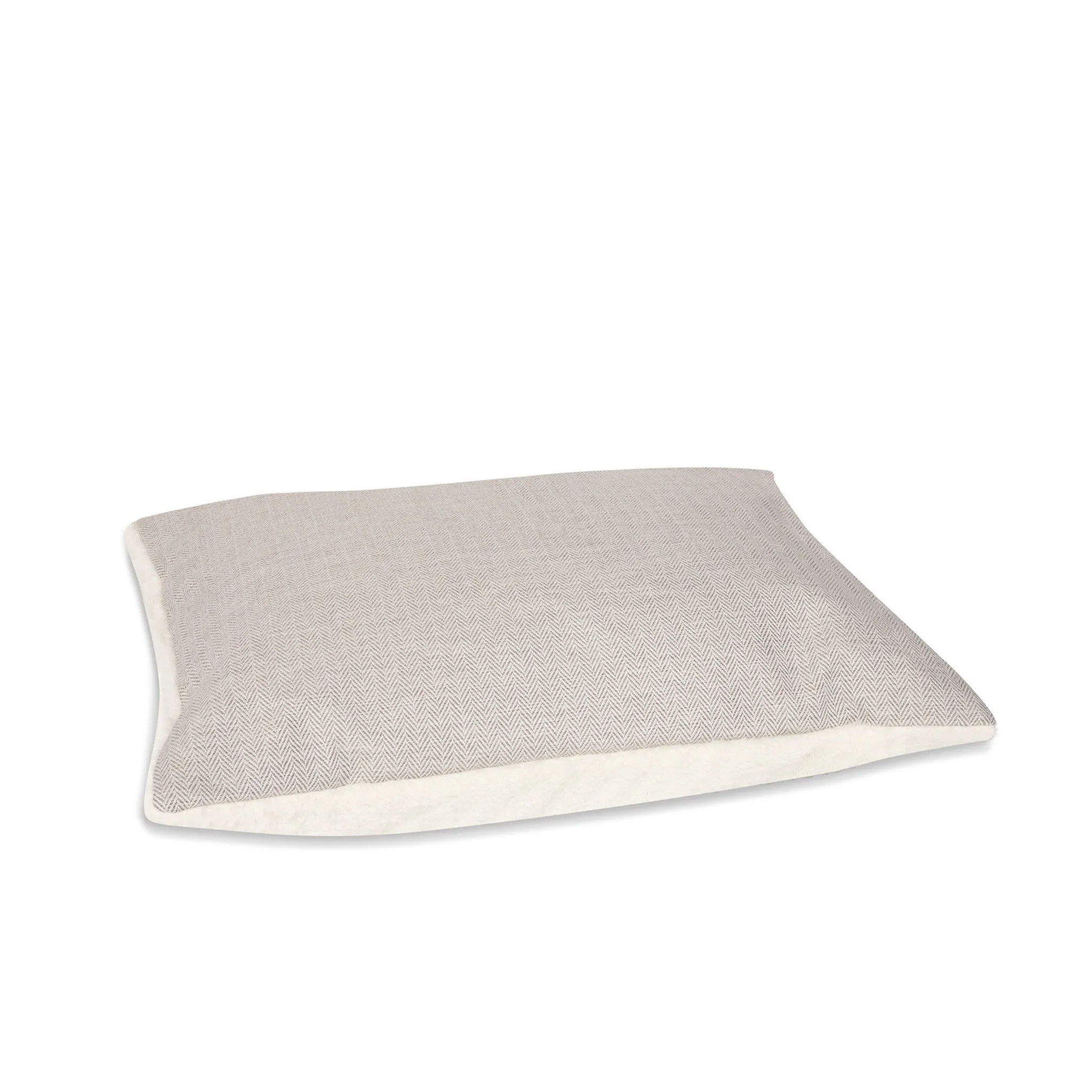 Snuggle Cave Pet Bed - Cream Herringbone - Size Small