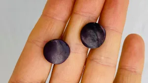 Sugilite Earrings. Posts. Santo Domingo Pueblo. Native American