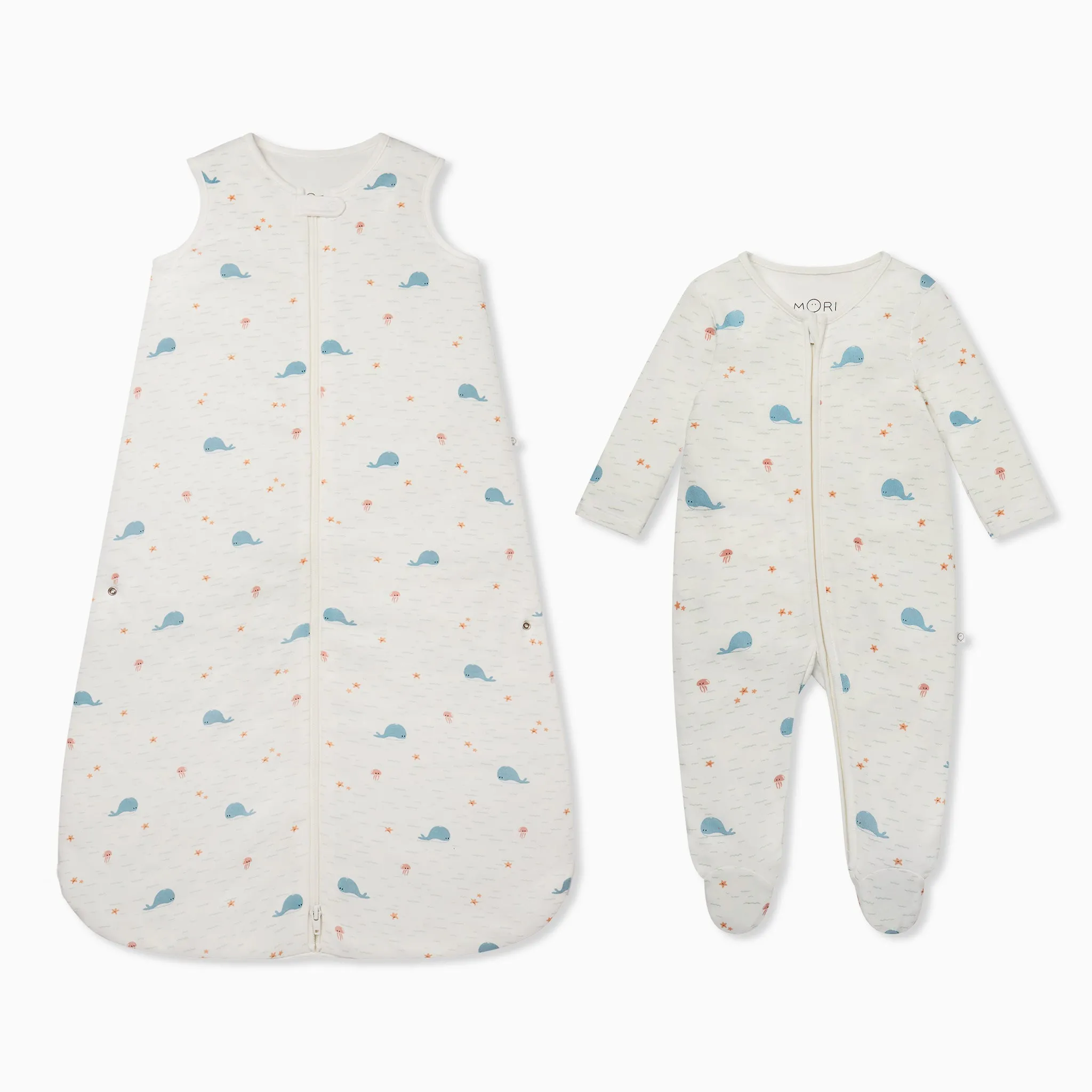 Whale Front Opening Bedtime Set 1.5 TOG